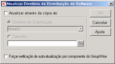 Caixa de diálogo Atualizar Diretório de Distribuição de Software