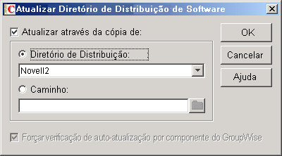 Caixa de diálogo Atualizar Diretório de Distribuição de Software