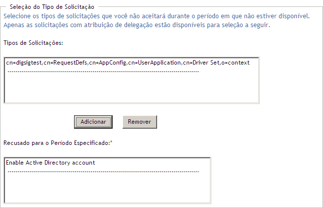Lista Recusado para o Período Especificado 