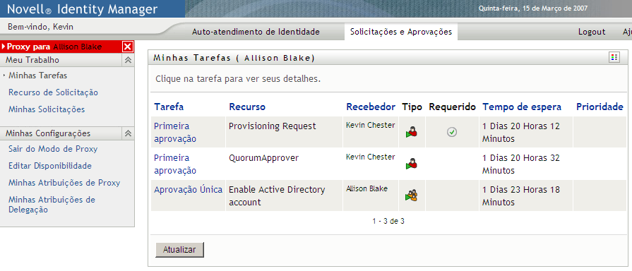 Mensagem do Modo de proxy 