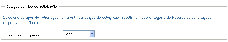 Critérios de Pesquisa de Recursos definidos como Todos 
