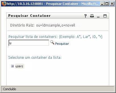 Pesquisando um container
