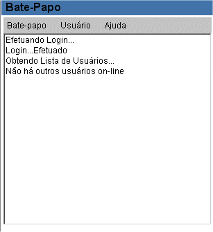 Tela do gadget de bate-papo