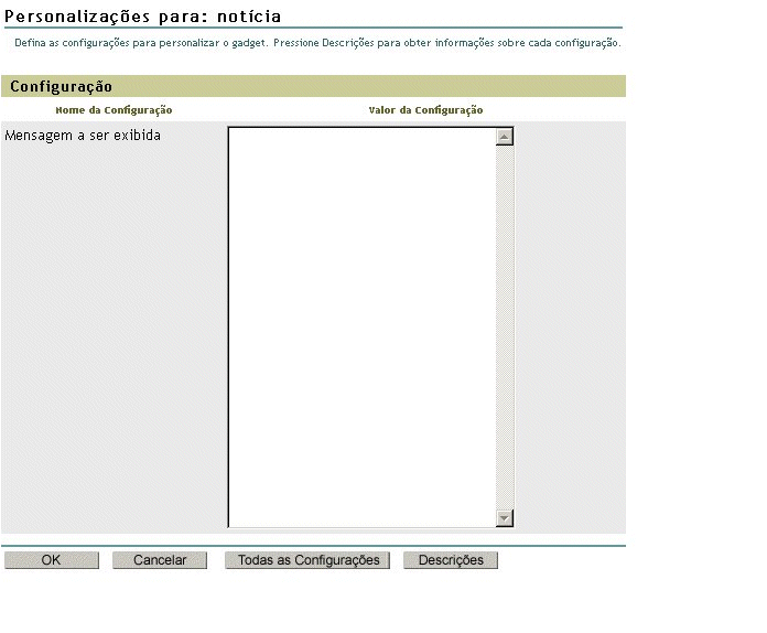 Mensagem da comunidade
