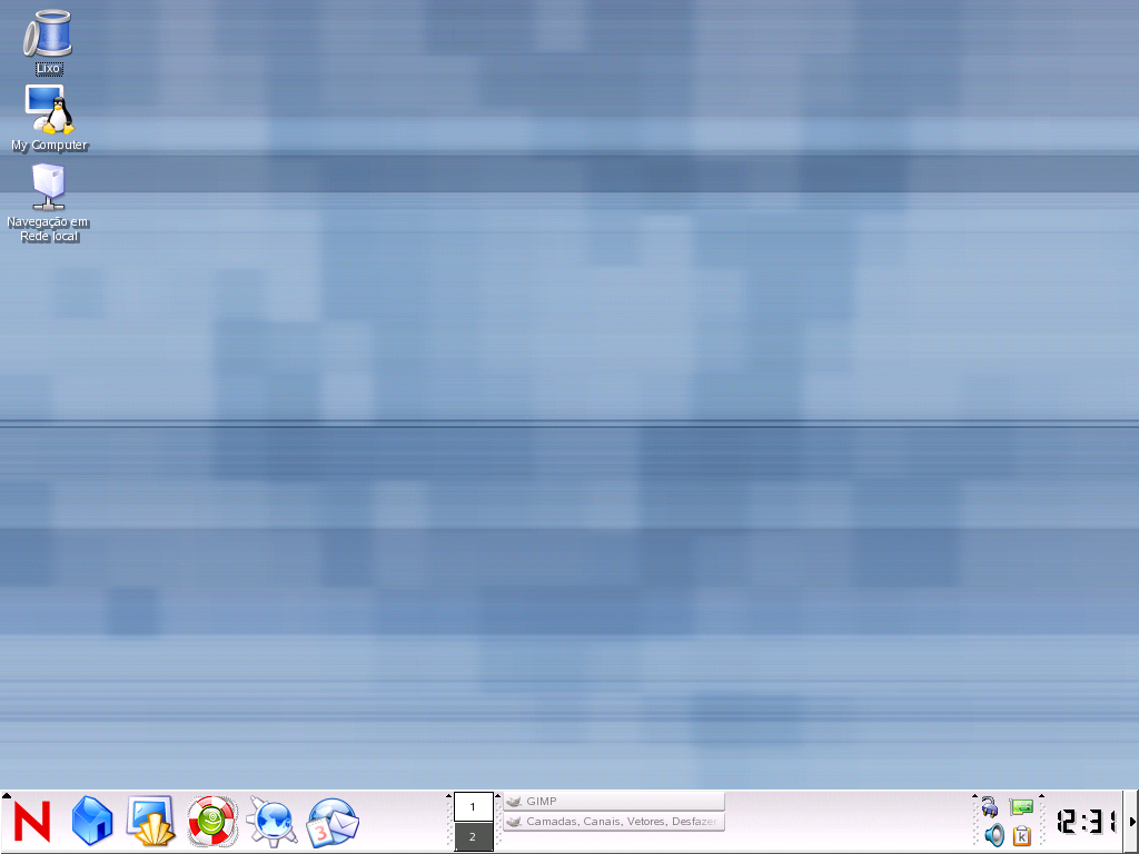 Área de trabalho do KDE