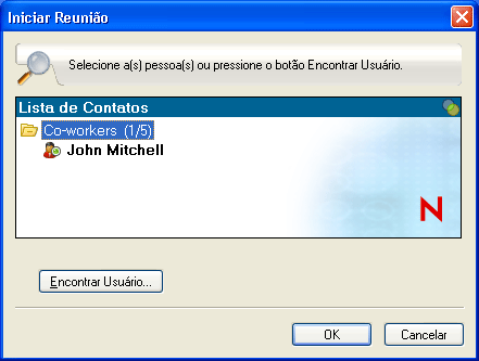 Janela Iniciar Reunião