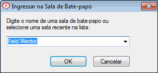 Caixa de diálogo Ingressar na Sala de Bate-papo