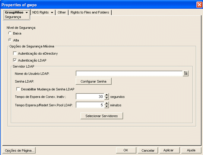 Página Segurança do objeto Agência postal