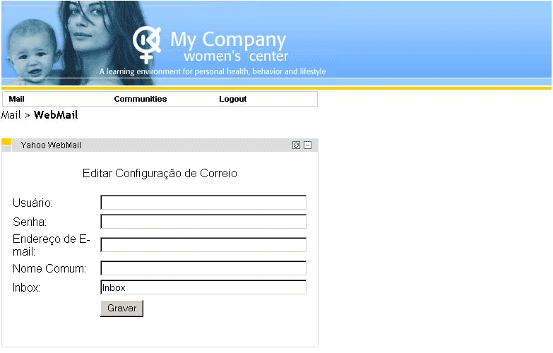 Amostra da interface da máscara Clinic