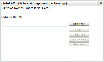 Painel Intel AMT (Active Management Technology)