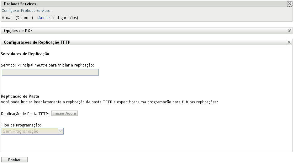 Configurações de replicação TFTP no nível do dispositivo