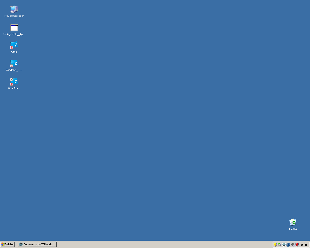 ZENworks Explorer - tela da área de trabalho do Windows