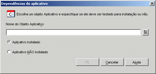 Caixa de dilogo Dependncias do Aplicativo