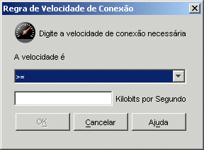 Caixa de dilogo Regra de Velocidade de Conexo