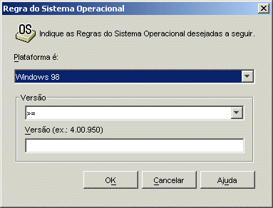 Caixa de dilogo Regra do Sistema Operacional
