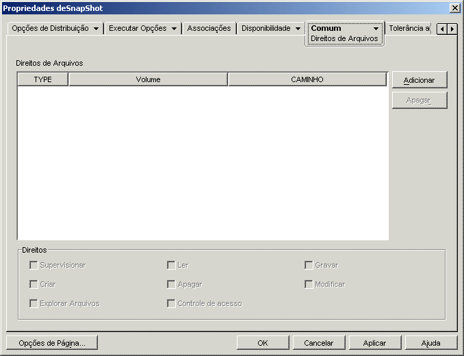 Objeto Aplicativo > guia Comum > pgina Direitos de Arquivos