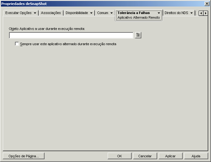 Pgina Aplicativo Alternado Remoto do objeto Aplicativo