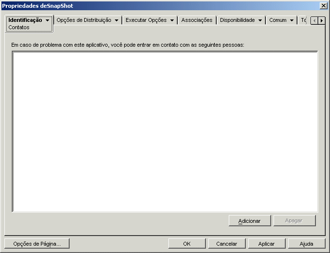 Objeto Aplicativo > guia Identificao > pgina Contatos
