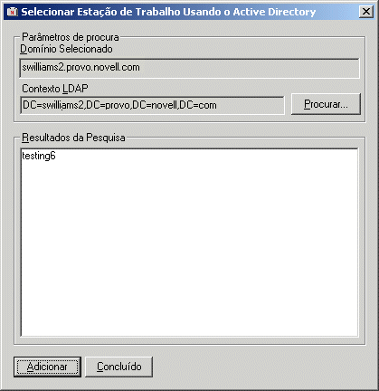 Selecione a caixa de dilogo Estao de Trabalho