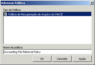 Caixa de dilogo Adicionar Poltica