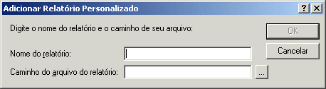 Caixa de dilogo Adicionar Relatrio Personalizado