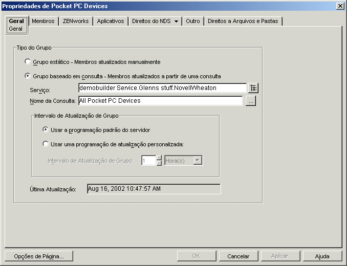 Caixa de dilogo Propriedades de Grupo com a pgina Geral exibida