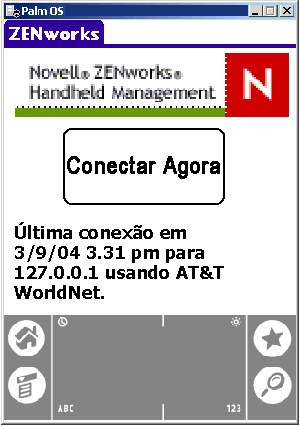 ZENworks Handheld Management  Console do IP em Dispositivo Palm