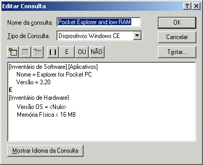 Caixa de diálogo Editar Consulta