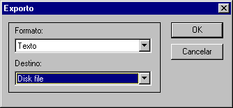 Caixa de dilogo Exportar