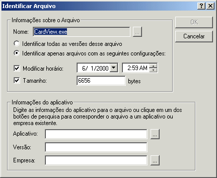 Caixa de dilogo Identificar Arquivo