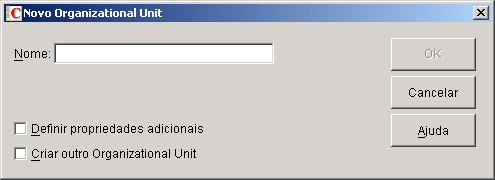 caixa de dilogo Nova Unidade Organizacional