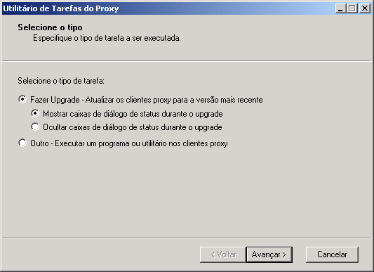 caixa de dilogo Utilitrio de Tarefas do Proxy