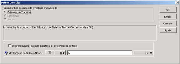 Definindo novos critérios de consulta