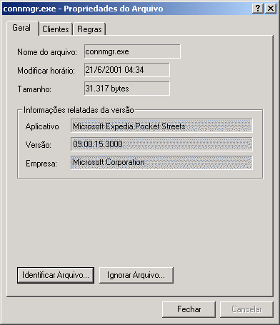 Captura de tela da caixa de dilogo Propriedades do arquivo com a pgina Geral exibida.