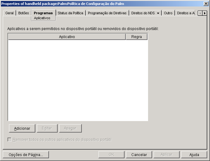 Captura de tela da pgina Programas: Aplicativo.