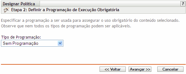Página Programação