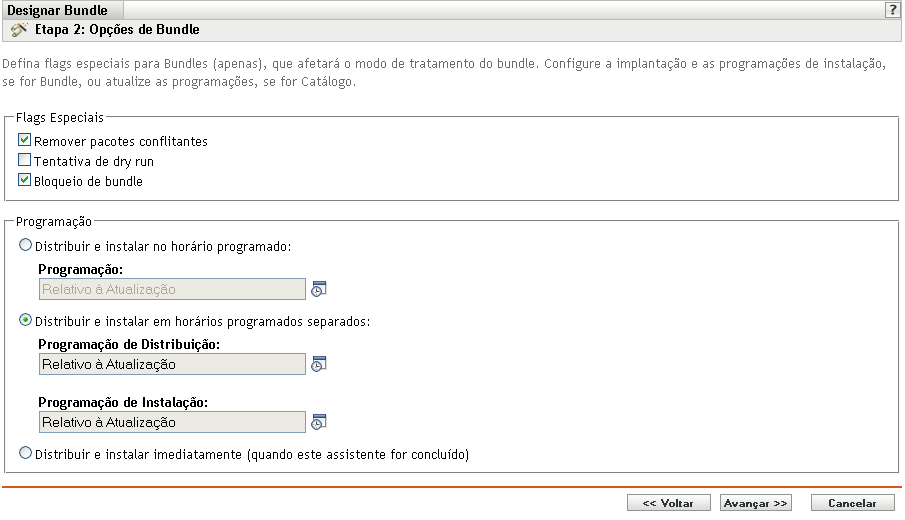 Página Flags Especiais