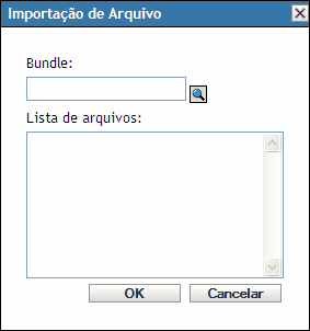Caixa de diálogo Importação de Arquivo