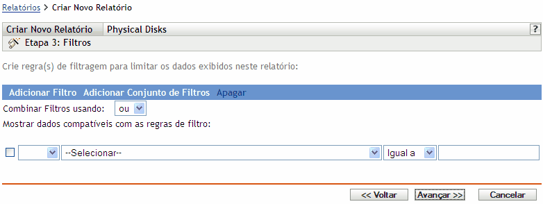 Página Etapa 3: Filtros