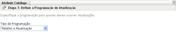 Página Programação de Instalação de Bundle