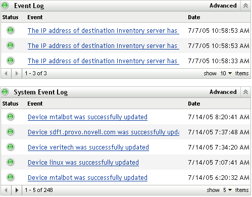 Registros de eventos