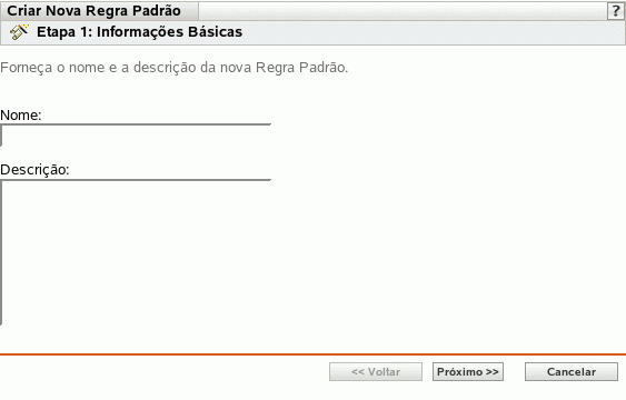 Página Informações Básicas.