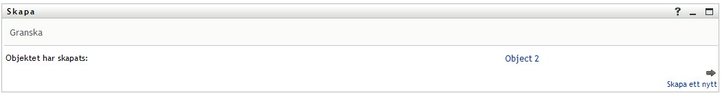 Panelen Skapa granskning