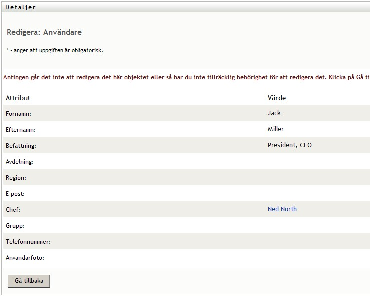 Sidan Redigera information