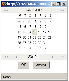 Kontrollen Kalender 