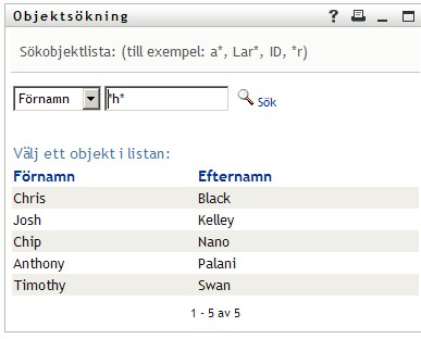 Sökresultaten visas på söksidan