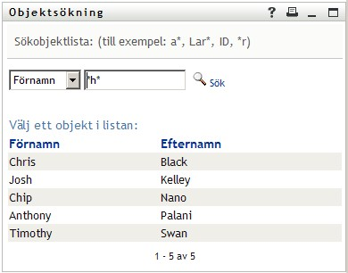 Sökresultaten visas på söksidan