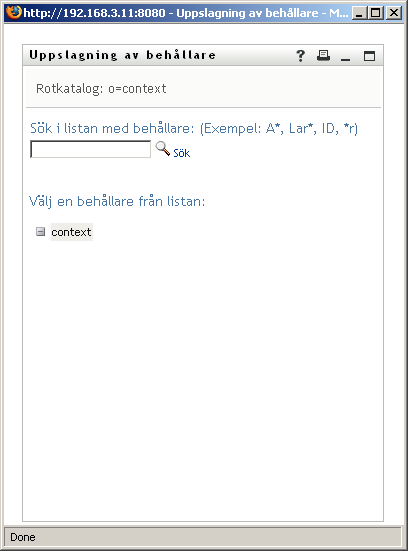 Slå upp en container