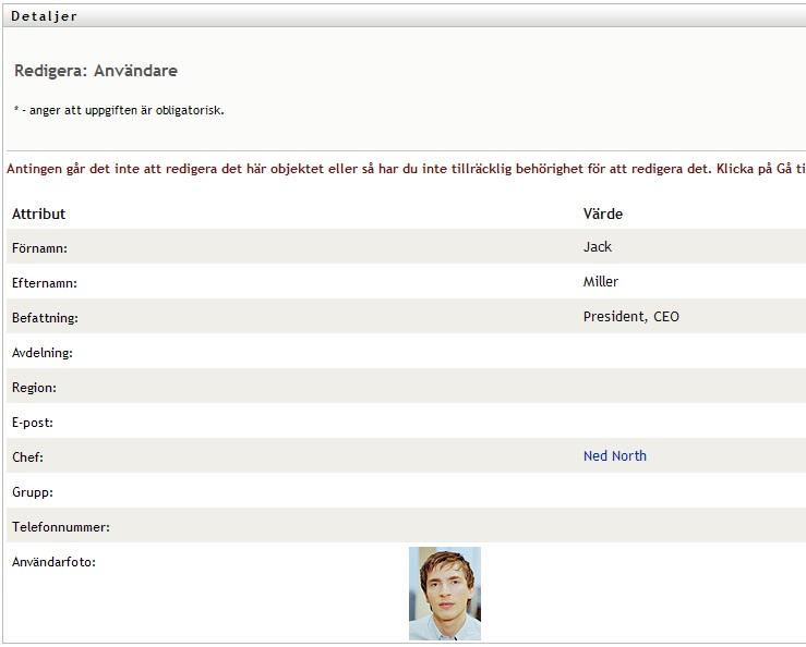 Sidan Redigera information