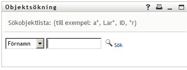 Uppslagningssidan uppmanar dig att ange sökvillkor